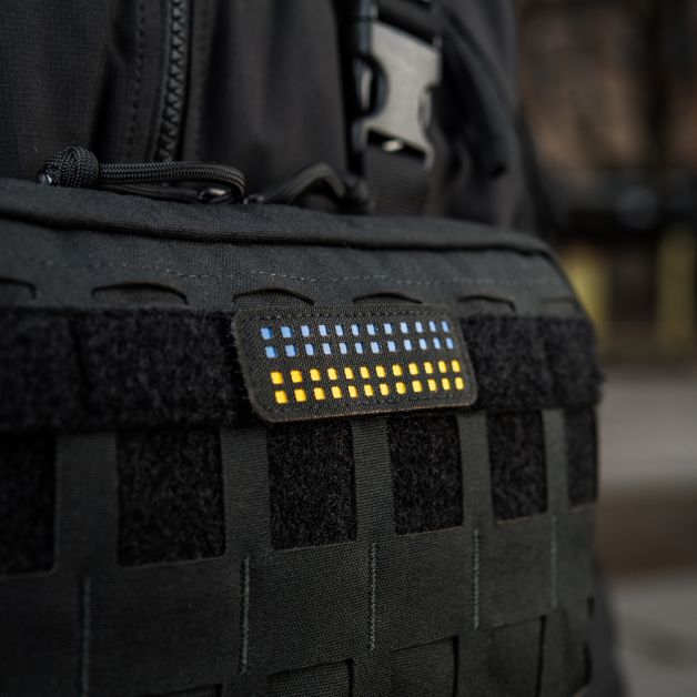 M-Tac нашивка прапор України 25х80 Laser Cut Black/Yellow/Blue