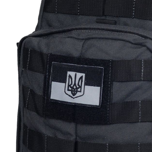 M-Tac нашивка прапор України з гербом сірий