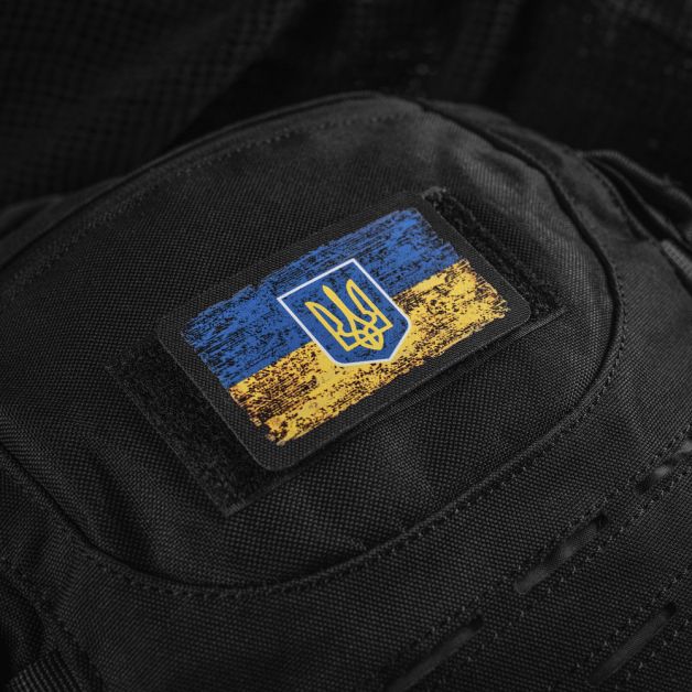 M-Tac нашивка прапор України з гербом вінтаж (80х50 мм) Black