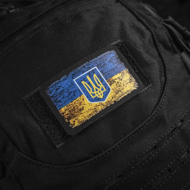M-Tac нашивка прапор України з гербом вінтаж (80х50 мм) Black