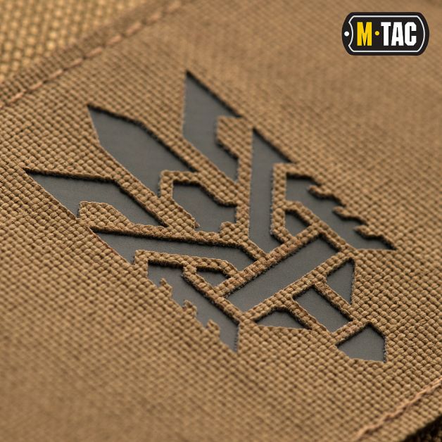 M-Tac нашивка Тризуб (стилізація) Laser Cut горизонтальна Coyote/Black