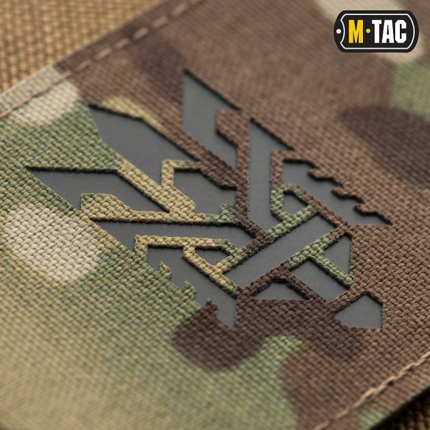 M-Tac нашивка Тризуб (стилізація) Laser Cut горизонтальна Multicam/Black