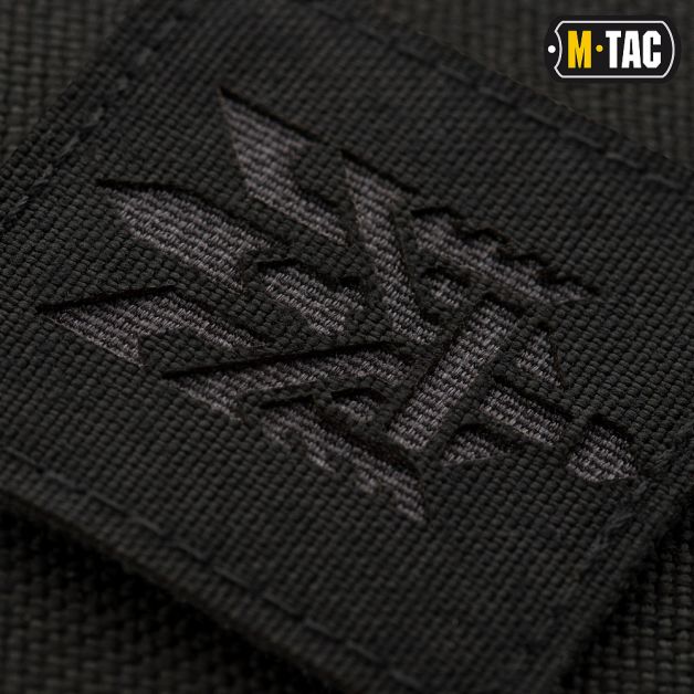 M-Tac нашивка Тризуб (стилізація) Laser Cut мала Black/Grey