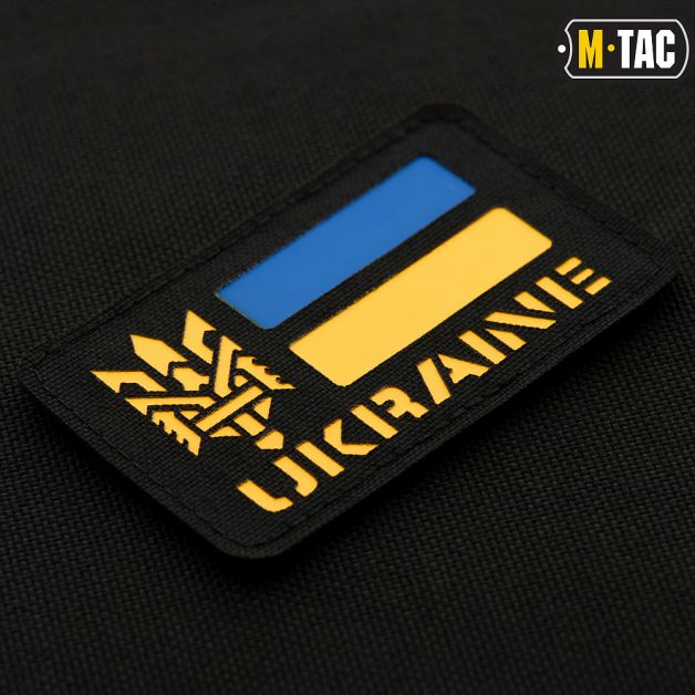 M-Tac нашивка Ukraine (с Тризубом) Laser Cut Black/Yellow/Blue