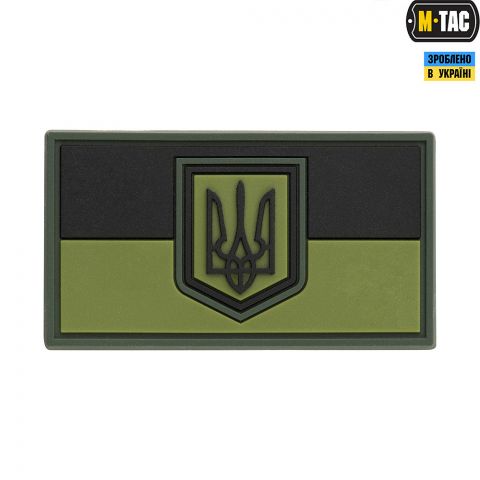 M-Tac нашивка флаг Украины малый ПВХ олива