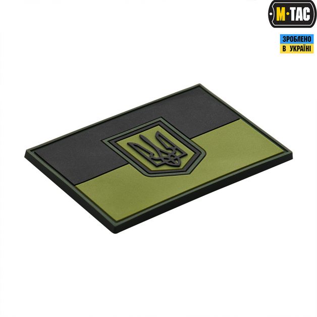 M-Tac нашивка прапор України великий ПВХ олива
