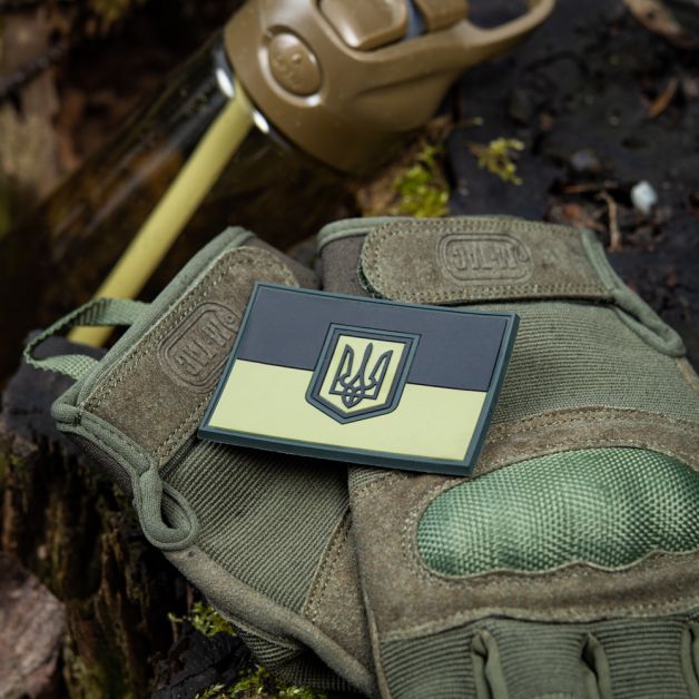 M-Tac нашивка прапор України великий ПВХ олива