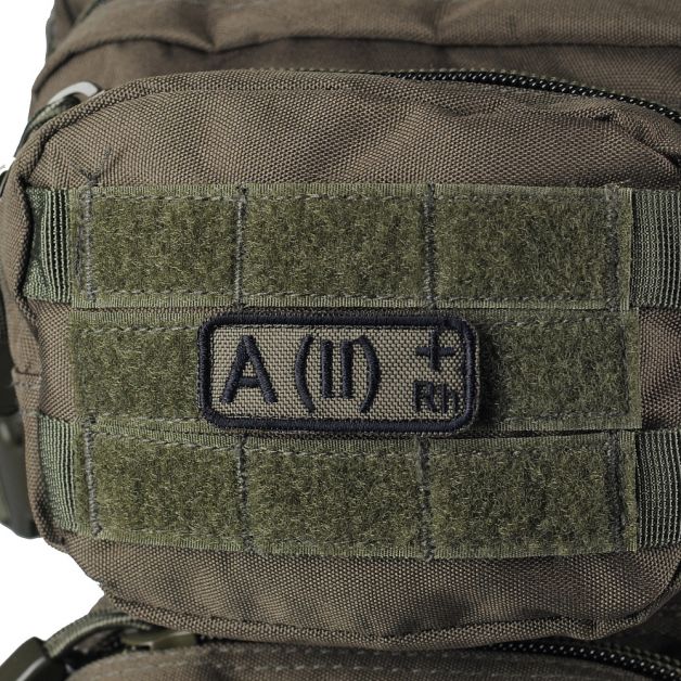 M-Tac нашивка група крові A(II) Rh+ олива