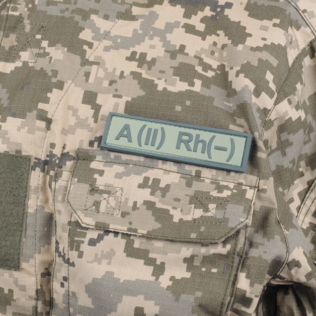 M-Tac нашивка група крові A(II) Rh(-) ПВХ олива