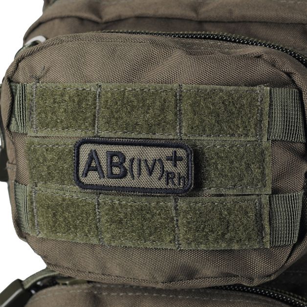 M-Tac нашивка група крові AB(IV) Rh+ олива