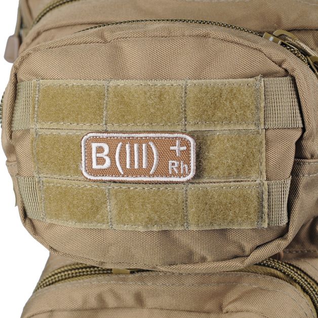 M-Tac нашивка група крові B(III) Rh+ хакі
