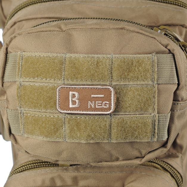 M-Tac нашивка група крові B(III) Rh- хакі