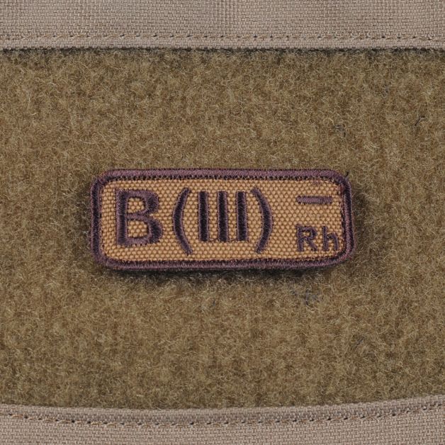 M-Tac нашивка група крові B(III) Rh- койот