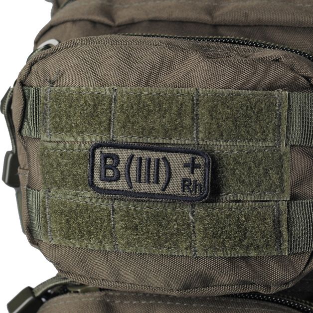 M-Tac нашивка группа крови B(III) Rh+ олива