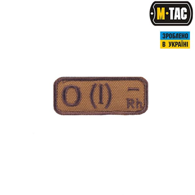 M-Tac нашивка група крові O(I) Rh- койот