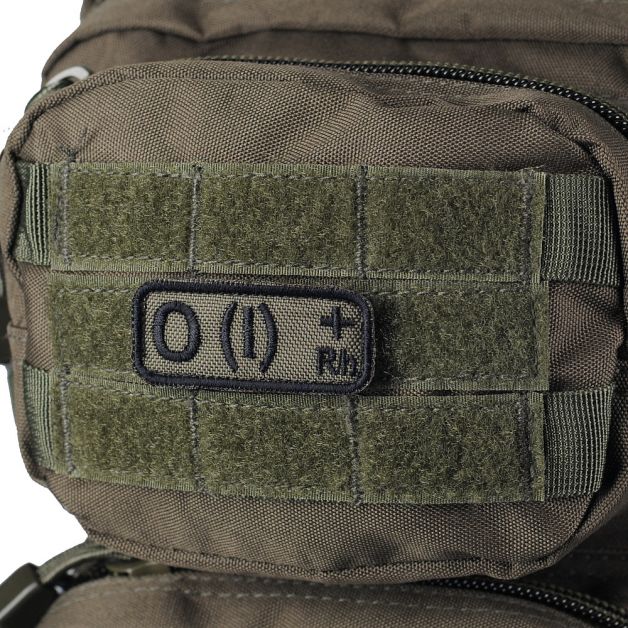 M-Tac нашивка группа крови O(I) Rh+ олива