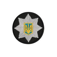 Кокарда Полиция круглая 5 см черная