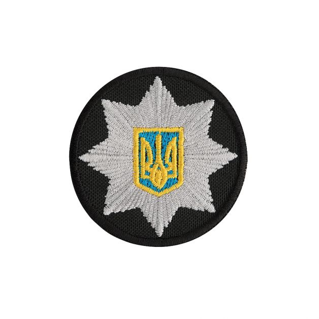 Кокарда Полиция круглая 5 см черная
