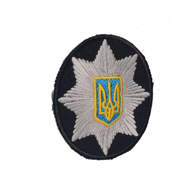 Кокарда Полиция круглая черная