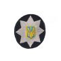 Кокарда Полиция круглая на липучке черная