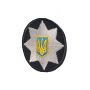 Кокарда Полиция круглая на липучке черная