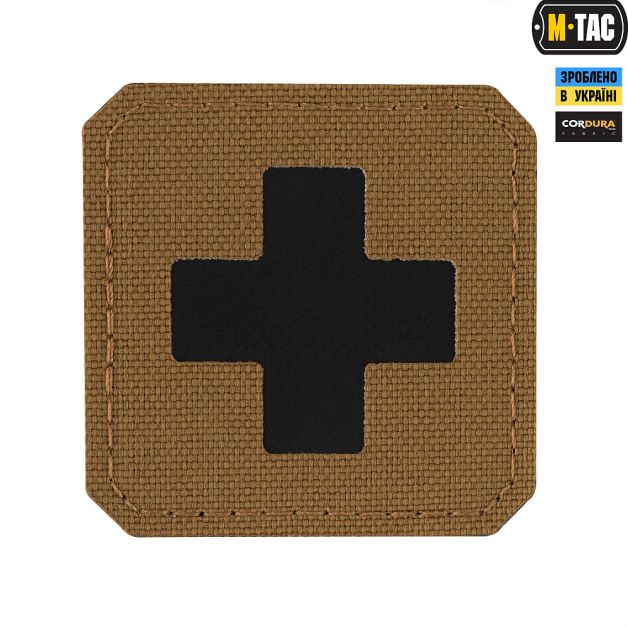 M-Tac нашивка Medic Cross Laser Cut Black/Coyote