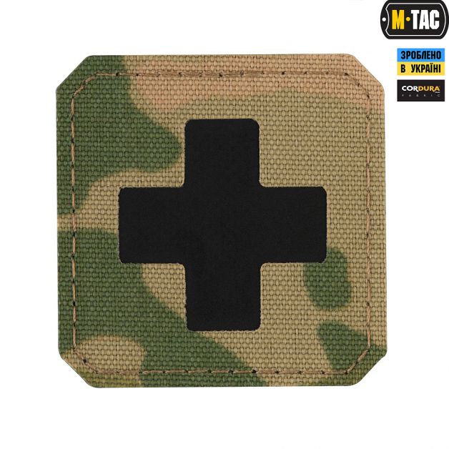 M-Tac нашивка Medic Cross Laser Cut Black/Multicam