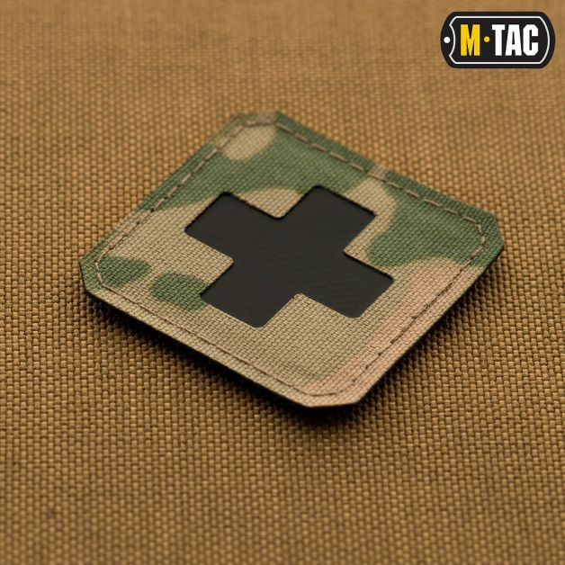 M-Tac нашивка Medic Cross Laser Cut Black/Multicam