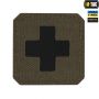 M-Tac нашивка Medic Cross Laser Cut Black/Ranger Green
