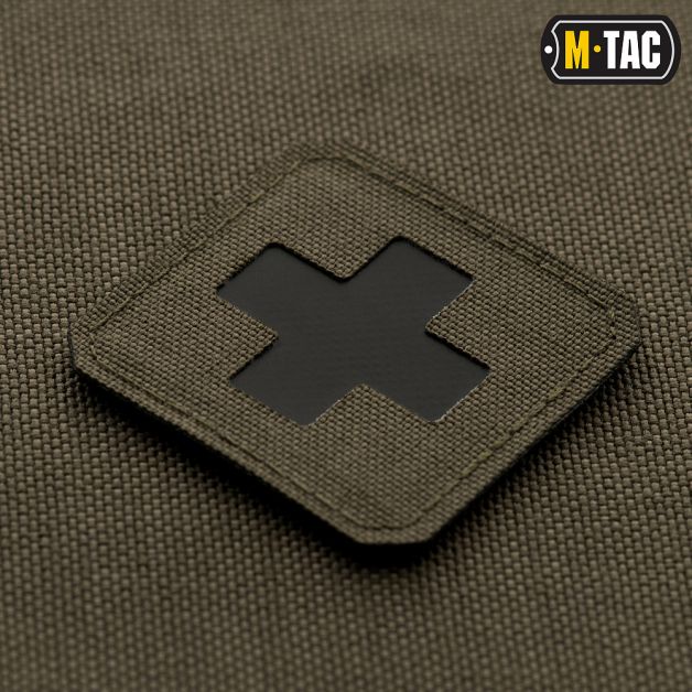 M-Tac нашивка Medic Cross Laser Cut Black/Ranger Green