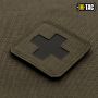 M-Tac нашивка Medic Cross Laser Cut Black/Ranger Green