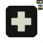 M-Tac нашивка Medic Cross Laser Cut Black/світлонакопичувач