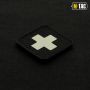 M-Tac нашивка Medic Cross Laser Cut Black/світлонакопичувач