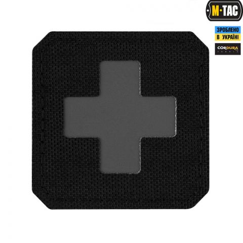 M-Tac нашивка Medic Cross Laser Cut Grey/Black