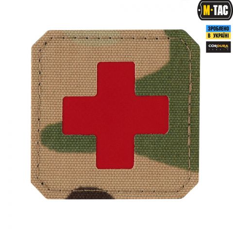 M-Tac нашивка Medic Cross Laser Cut Red/Multicam