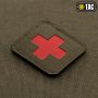 M-Tac нашивка Medic Cross Laser Cut Ranger Green/Red