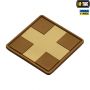 M-Tac нашивка Medic Cross Square ПВХ койот