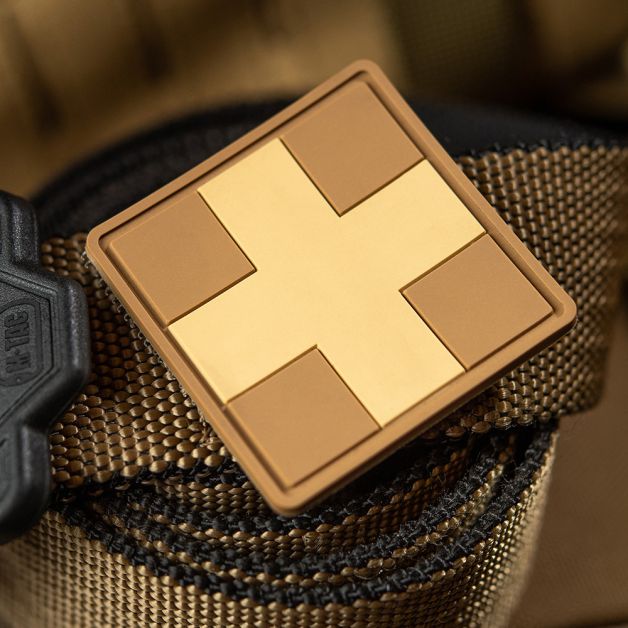 M-Tac нашивка Medic Cross Square ПВХ койот