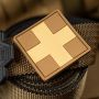 M-Tac нашивка Medic Cross Square ПВХ койот