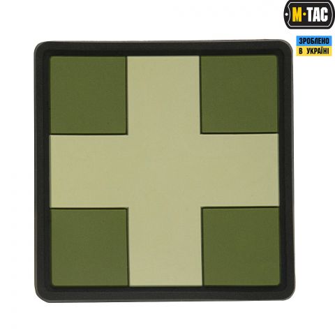 M-Tac нашивка Medic Cross Square ПВХ олива
