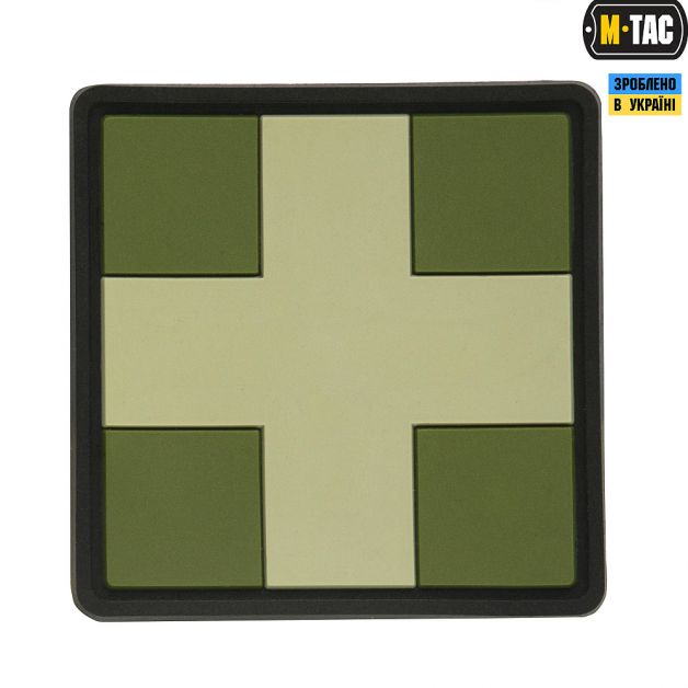 M-Tac нашивка Medic Cross Square ПВХ олива
