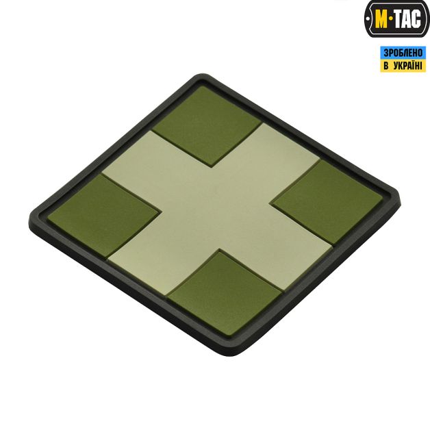 M-Tac нашивка Medic Cross Square ПВХ олива