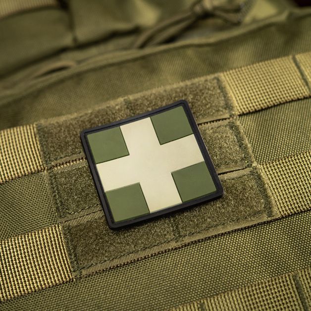 M-Tac нашивка Medic Cross Square ПВХ олива