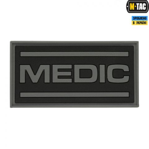 M-Tac нашивка Medic ПВХ черная