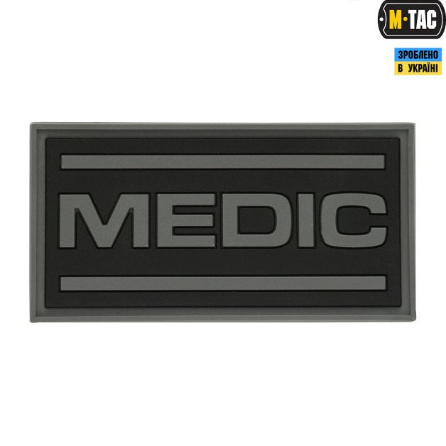 M-Tac нашивка Medic ПВХ черная