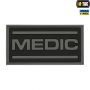M-Tac нашивка Medic ПВХ черная