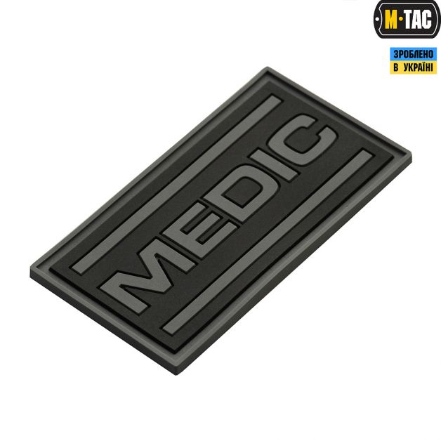 M-Tac нашивка Medic ПВХ черная
