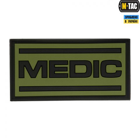 M-Tac нашивка Medic ПВХ олива