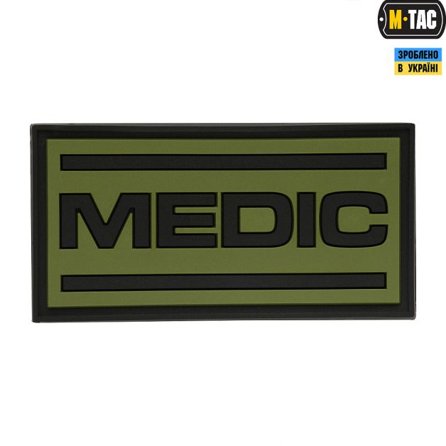 M-Tac нашивка Medic ПВХ олива