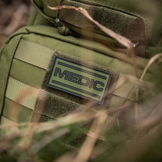 M-Tac нашивка Medic ПВХ олива